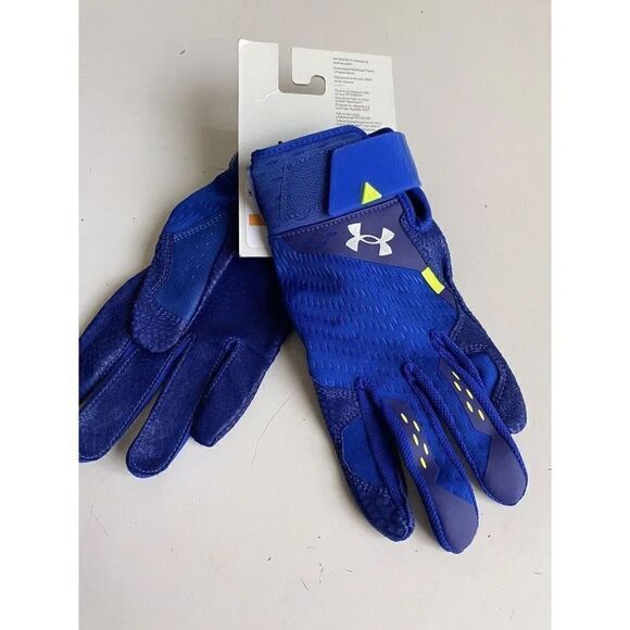 Under Armour Bryce Harper Pro Batting Gloves Blue Baseball 1365465 Men’s Sz S - Picture 8 of 11